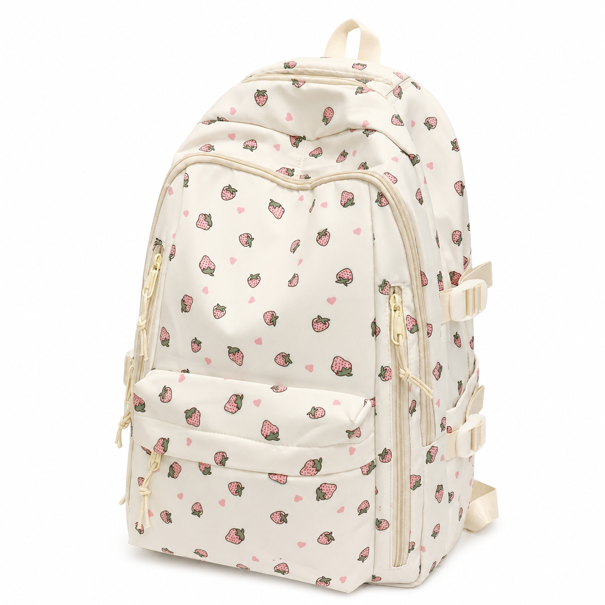 Floral Nylon Backpack, 43 × 30 × 18 cm