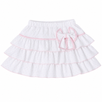 Kawaii Polka Dot Ruffle Mini Skirt with Bow
