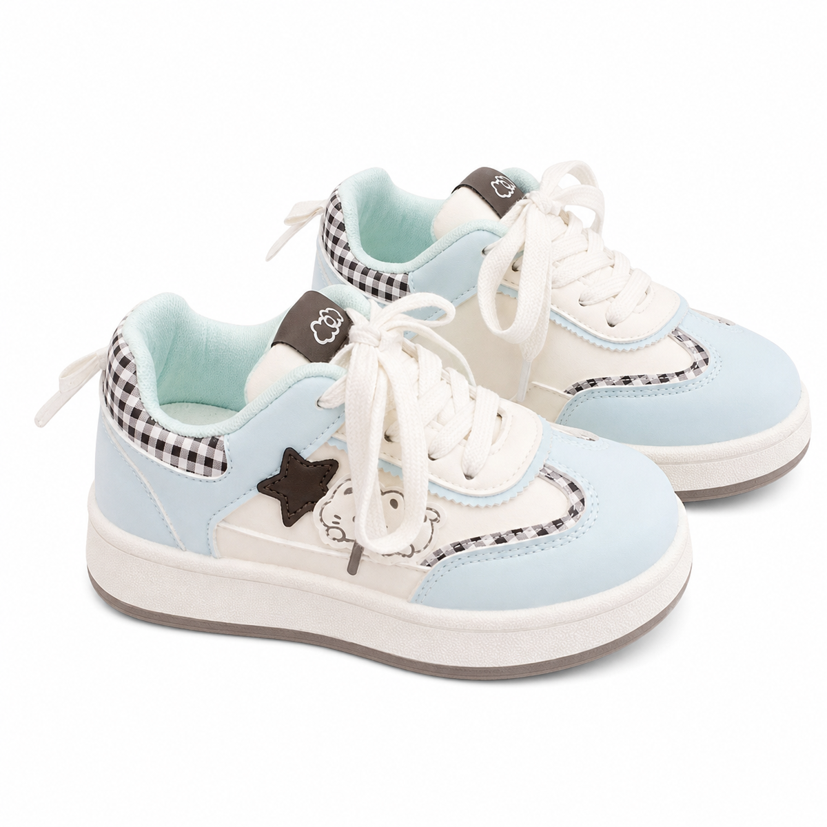 Women's Cute Printed Lace-Up Sneakers