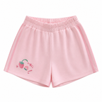 Pink Cartoon Print Shorts