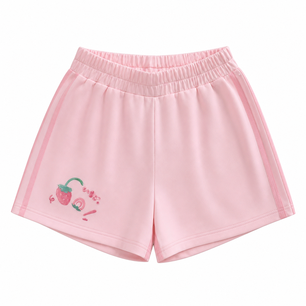 Pink Cartoon Print Shorts