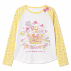 Kawaii Cartoon Graphic Long-Sleeve T-Shirt with Bow Detail