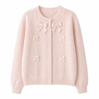 Bow-Detail Knit Cardigan