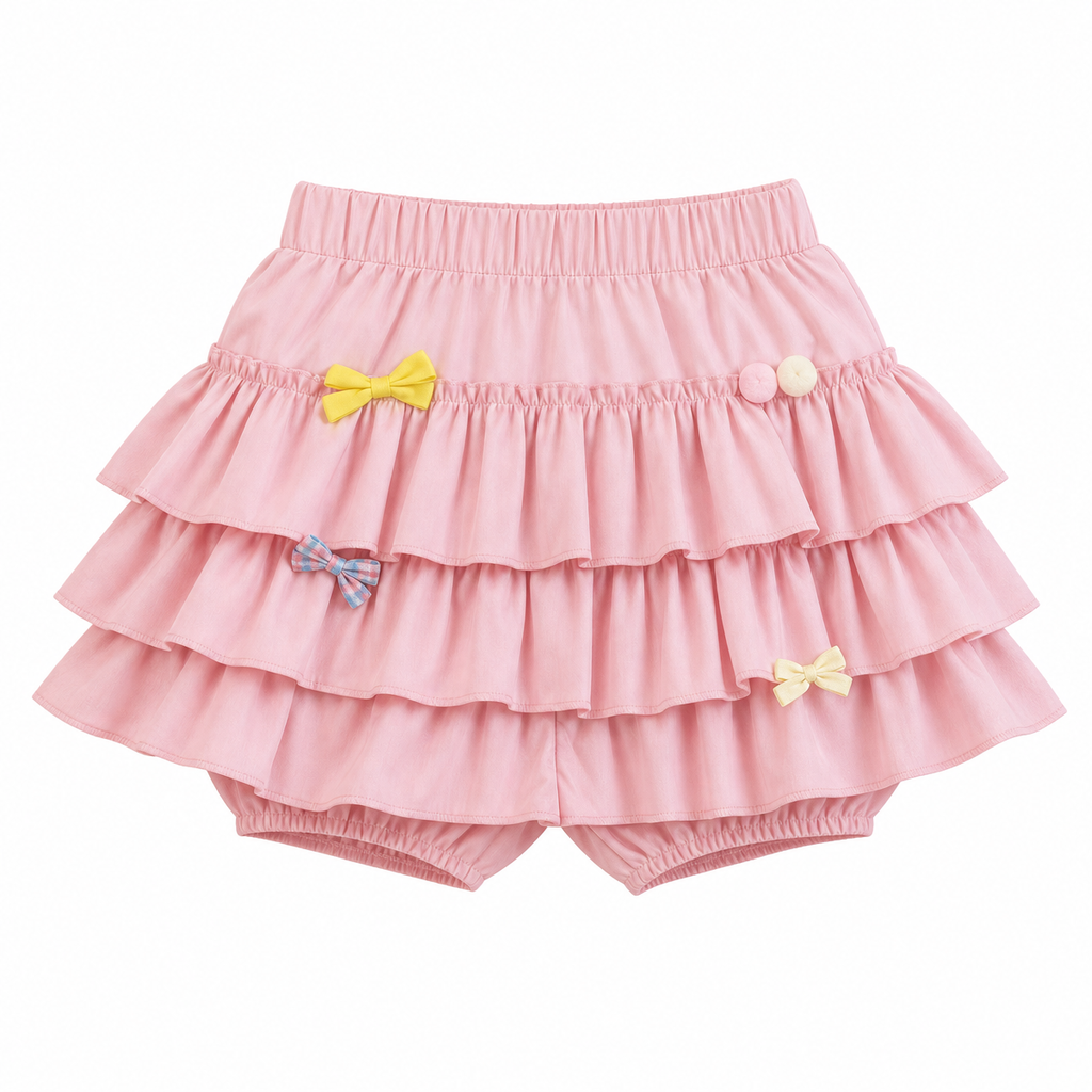 Y2K Ruffle Mini Skirt with Bow Details