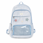 Star Appliqué Backpack with Clear Front Pocket