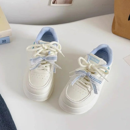 Kawaii Cat & Fish Lace-Up Platform Sneakers