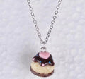 Kawaii Cake Pendant Necklace, 50 cm