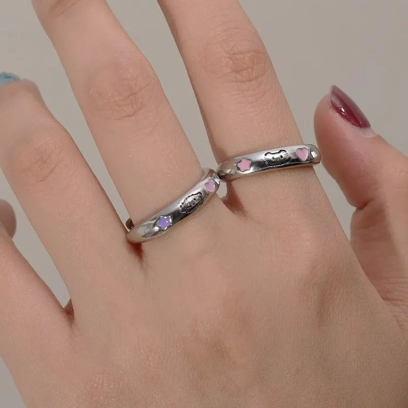 Kawaii Adjustable Cat or Dog Cartoon Alloy Ring