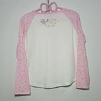 Kawaii Cartoon Graphic Long-Sleeve T-Shirt with Bow Detail