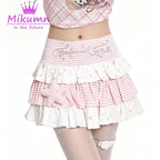 Kawaii Star & Stripe Ruffle Mini Skirt