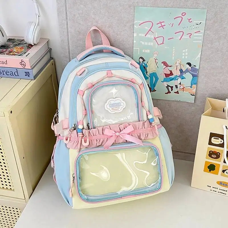 Kawaii Ita Display Backpack with Clear Pockets