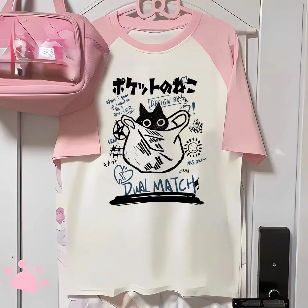 Women's Kawaii Graphic Short-Sleeve T-Shirt