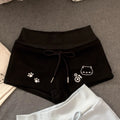 Kawaii Cat Graphic Drawstring Shorts