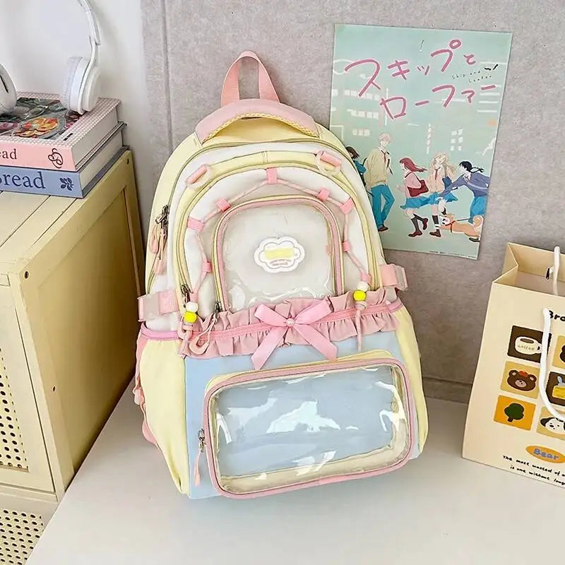 Kawaii Ita Display Backpack with Clear Pockets