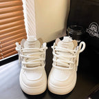 Kawaii Women's Star Detail Platform Sneakers - Lace-Up