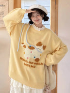 Kawaii Yellow Cartoon Cat Knit Sweater