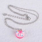 Kawaii Cake Pendant Necklace, 50 cm