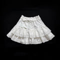 Milk White Kawaii Lolita Pleated Ruffle Skirt with Bow