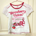 Kawaii Strawberry Flakes Graphic Short-Sleeve T-Shirt