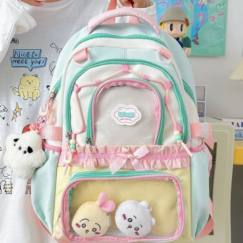 Kawaii Ita Display Backpack with Clear Pockets