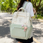 Kawaii Multi-Pocket Backpack with Laptop Compartment