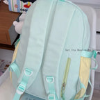 Kawaii Ita Backpack with Clear Display Pockets and Ruffle Bow Detail