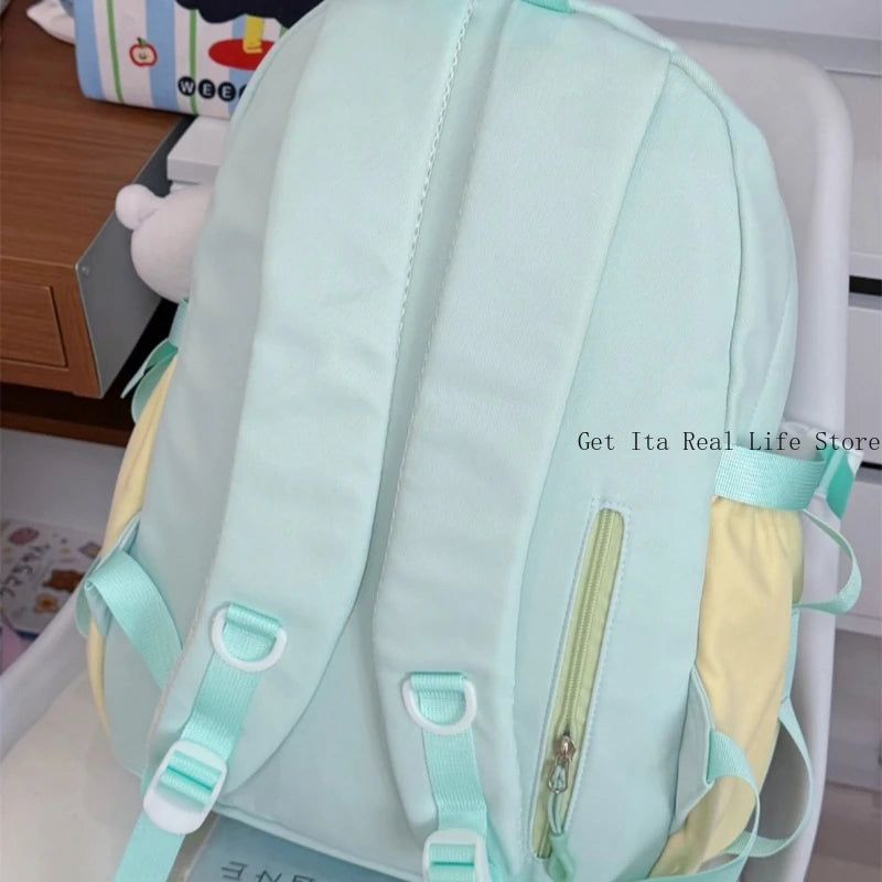 Kawaii Ita Backpack with Clear Display Pockets and Ruffle Bow Detail