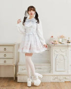 Kawaii Sweet Lolita Pink Print Dress with Peter Pan Collar