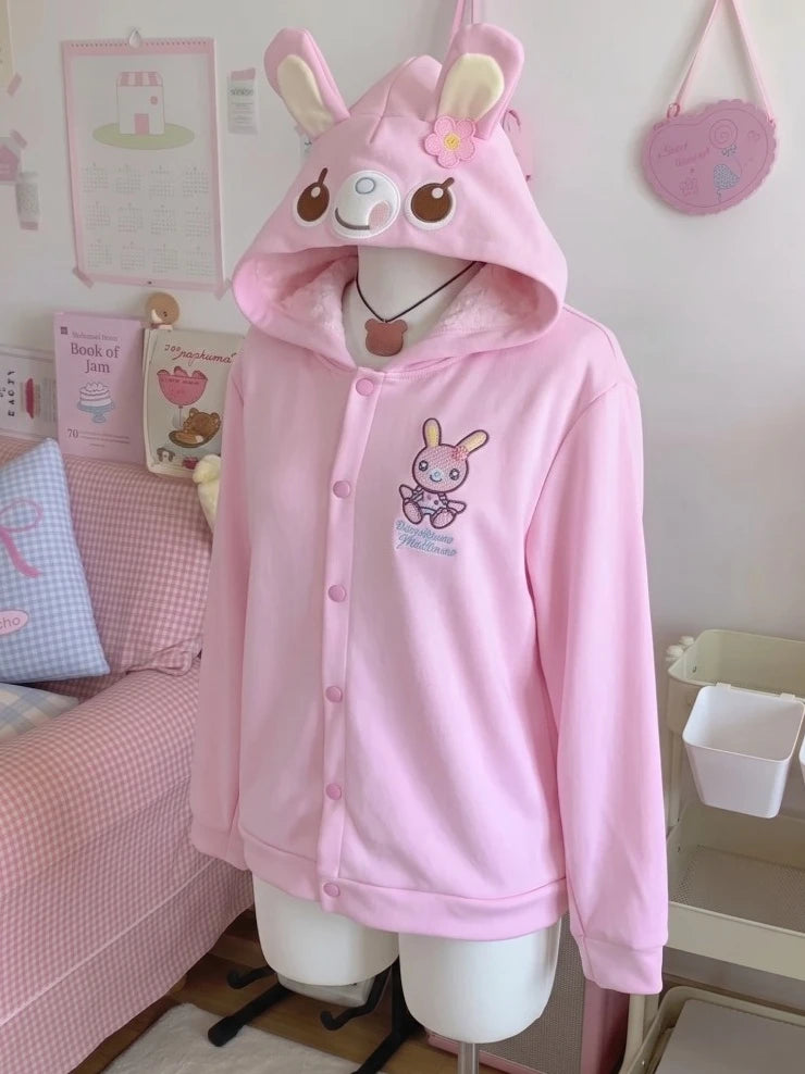 Kawaii Hooded Embroidered Jacket