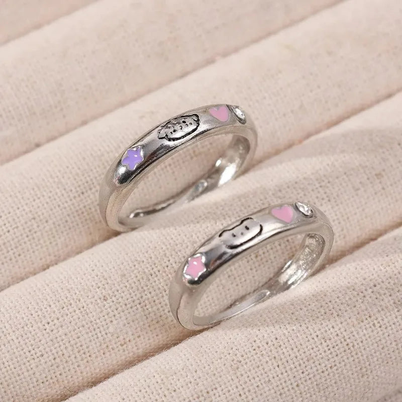 Kawaii Adjustable Cat or Dog Cartoon Alloy Ring
