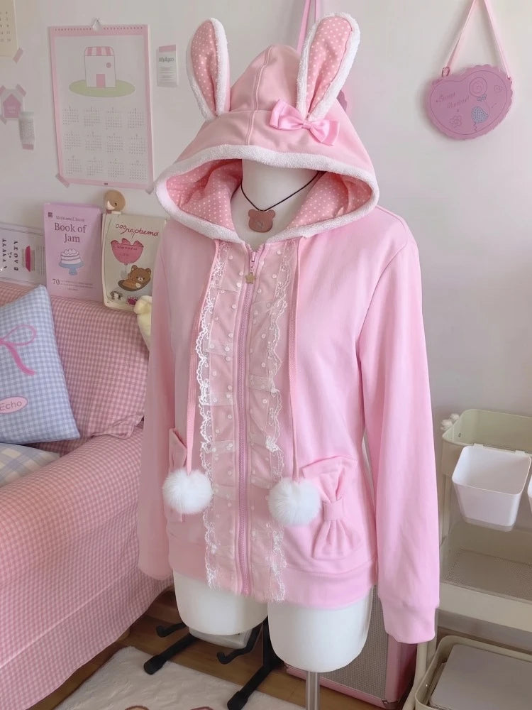 Kawaii Hooded Embroidered Jacket