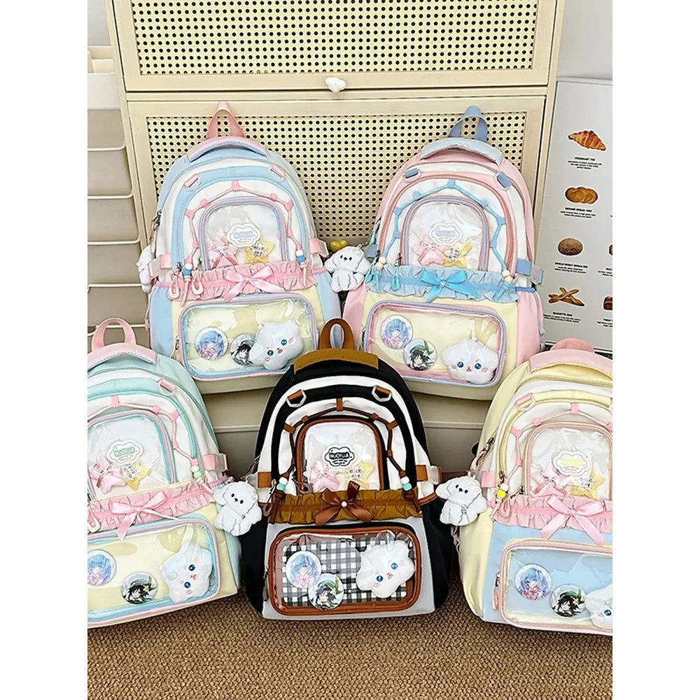 Kawaii Ita Display Backpack with Clear Pockets