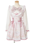 Kawaii Sweet Lolita Pink Print Dress with Peter Pan Collar