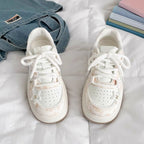 Kawaii Women's Pink Platform Lace-Up Sneakers