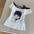 Women's Kawaii Cat Graphic Short-Sleeve T-Shirt