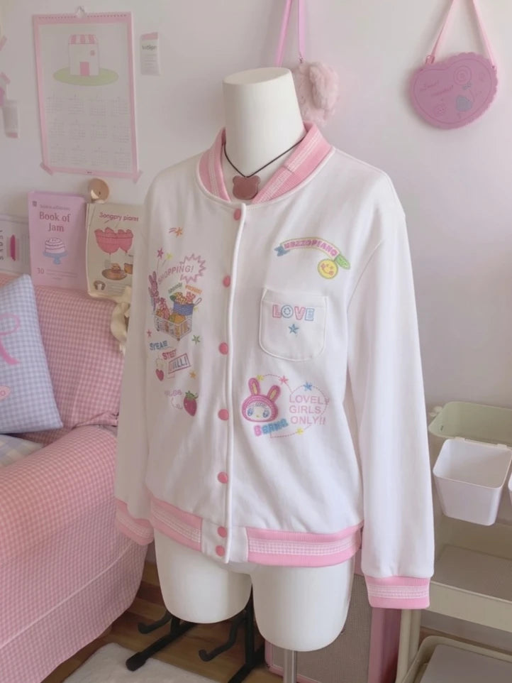 Kawaii Hooded Embroidered Jacket