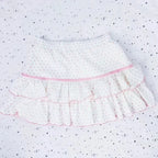 Kawaii Polka Dot Ruffle Mini Skirt with Bow
