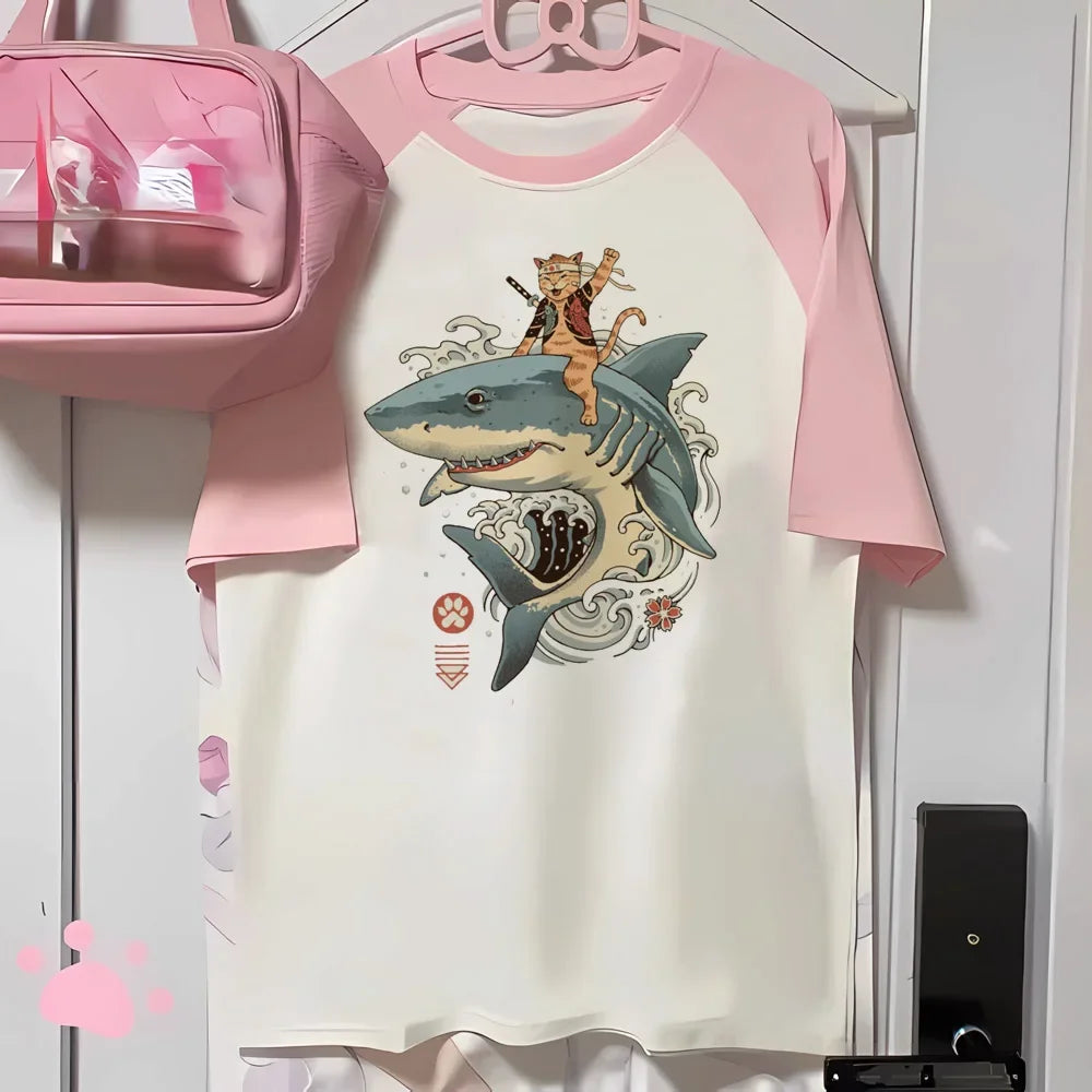 Women's Kawaii Graphic Short-Sleeve T-Shirt