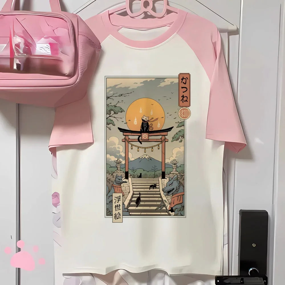 Women's Kawaii Graphic Short-Sleeve T-Shirt