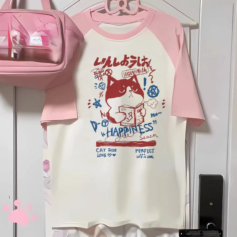 Women's Kawaii Graphic Short-Sleeve T-Shirt
