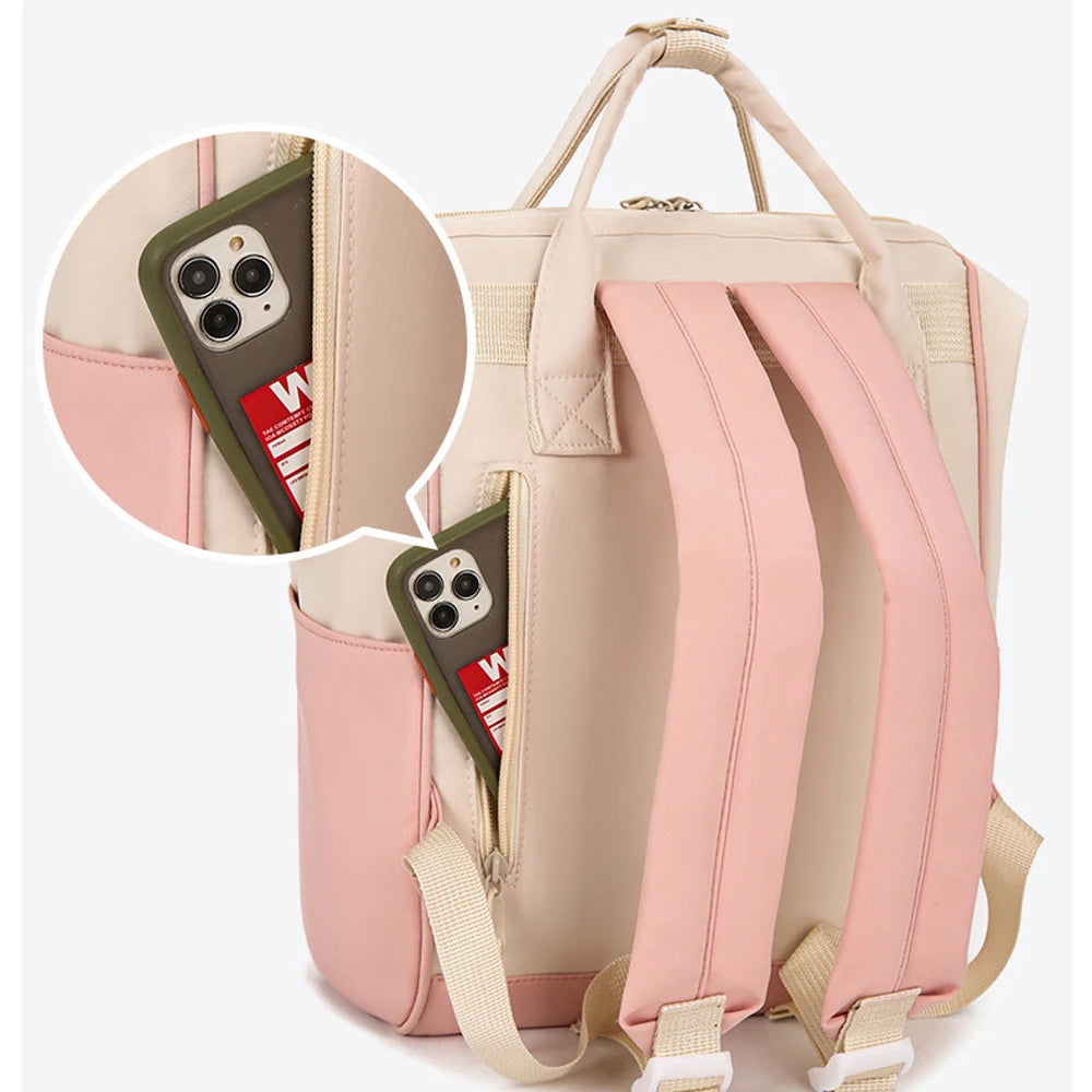 Kawaii Multi-Pocket Backpack with Laptop Compartment