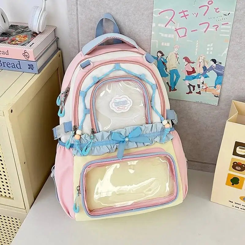 Kawaii Ita Display Backpack with Clear Pockets
