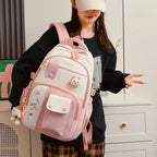 Kawaii Rabbit Backpack with Multiple Pockets – Color Options