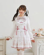 Kawaii Sweet Lolita Pink Print Dress with Peter Pan Collar