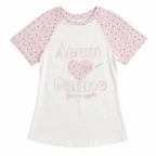Women’s Pink Star Sleeve Graphic T-Shirt