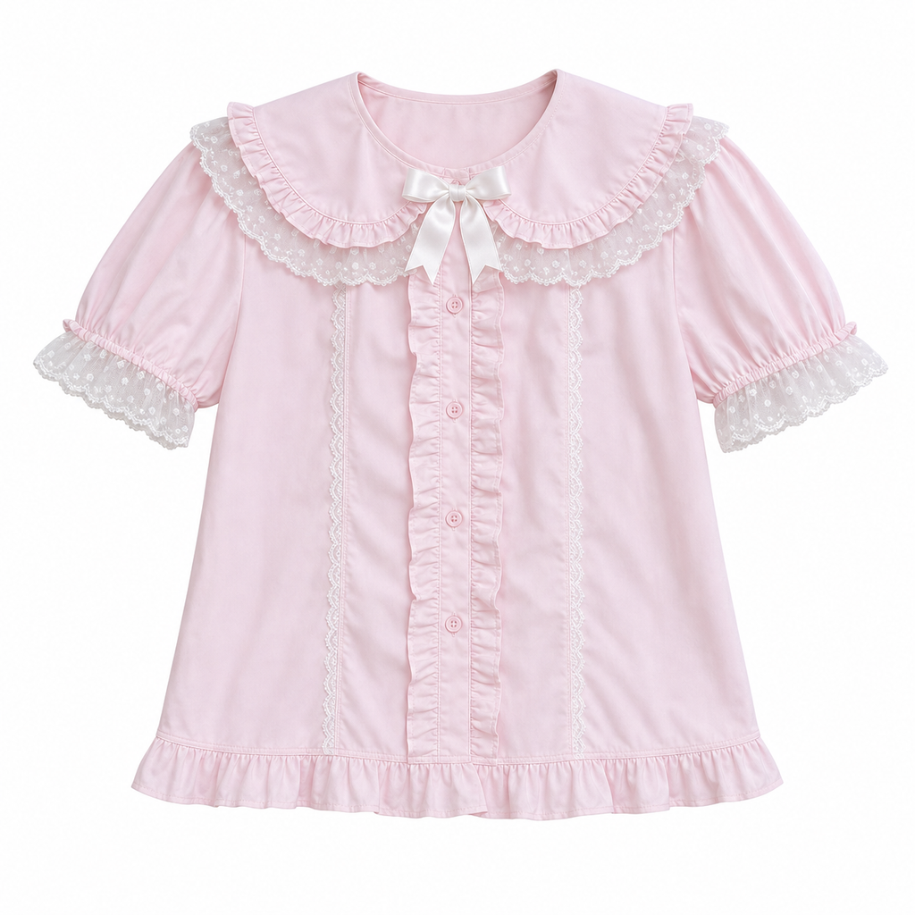 Women's Bow-Front Peter Pan Collar Blouse