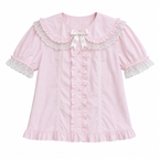 Women's Bow-Front Peter Pan Collar Blouse