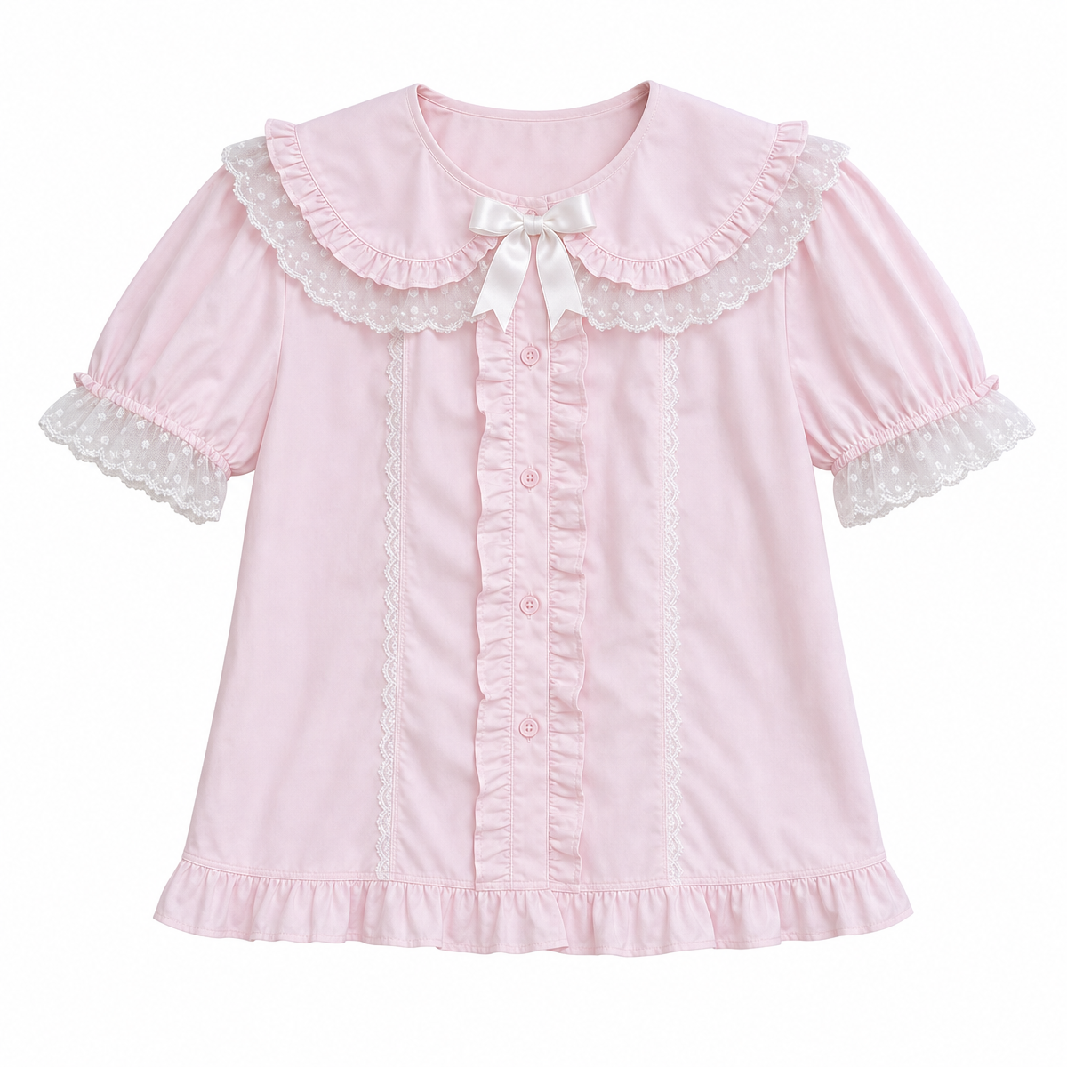 Women's Bow-Front Peter Pan Collar Blouse