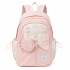 Kawaii Multi-Compartment Backpack with Mini Pouch
