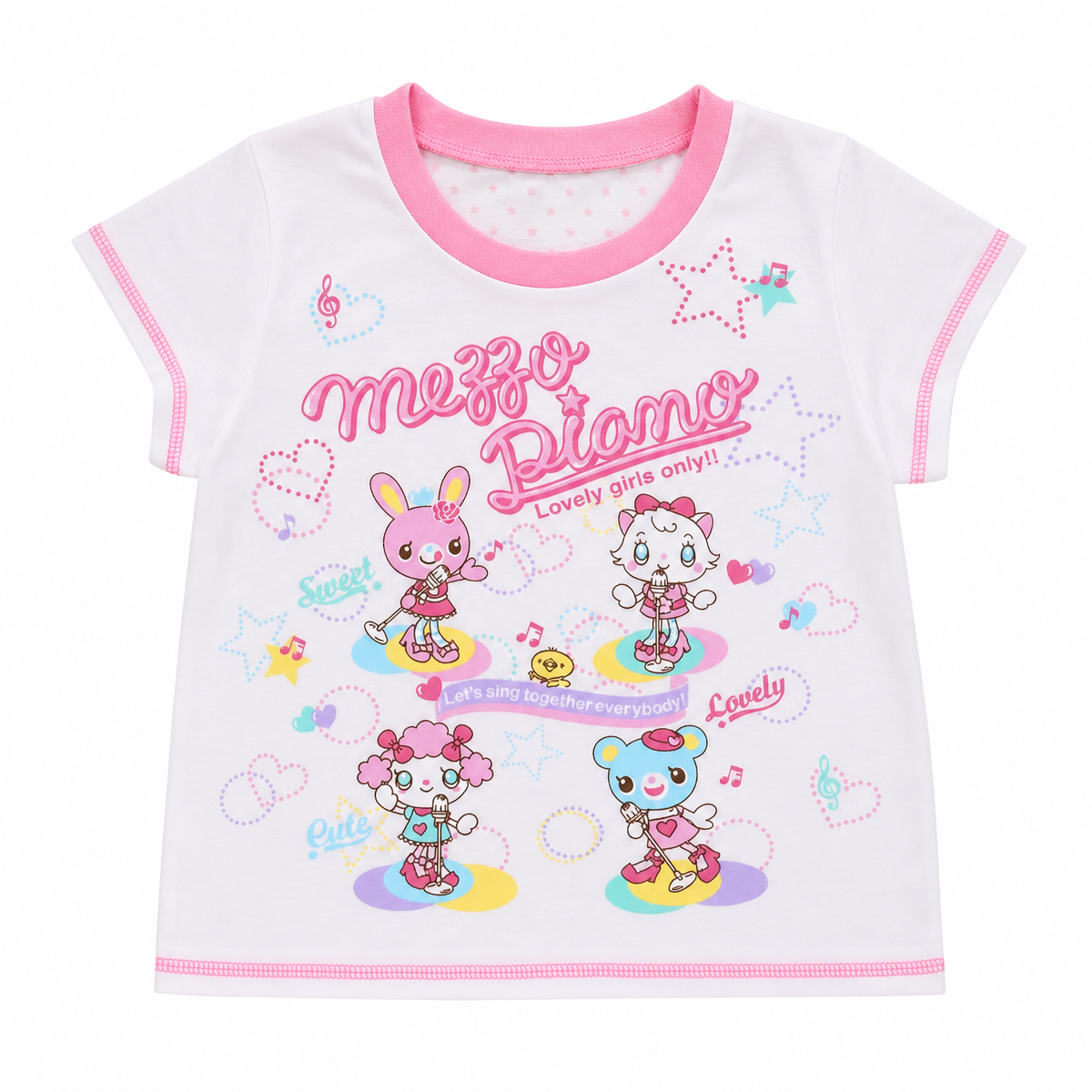Girls' Mezzopiano Cartoon Graphic Short-Sleeve T-Shirt